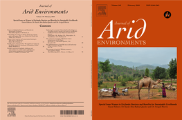 Arid Environments Journal of Arid Environments Vol