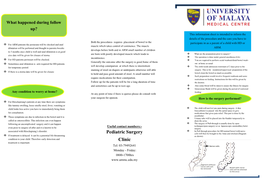 Patient Information on Hirschsprung's Disease