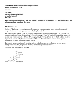 SPRINTEC- Norgestimate and Ethinyl Estradiol