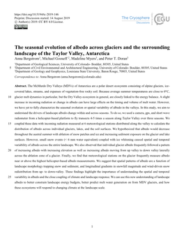 The Seasonal Evolution of Albedo Across Glaciers and The