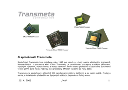 O Společnosti Transmeta