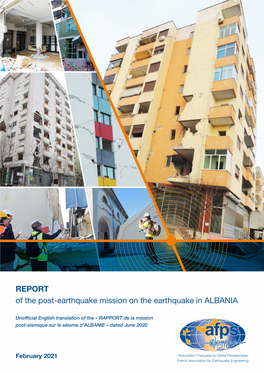 REPORT of the Post-Earthquake Mission on the Earthquake in ALBANIA