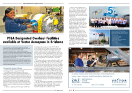 PT6A Designated Overhaul Facilities Available at Vector Aerospace In