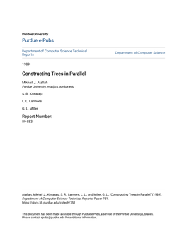 Constructing Trees in Parallel