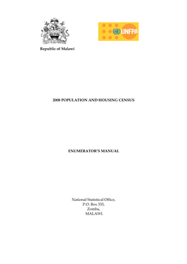 Republic of Malawi 2008 POPULATION and HOUSING