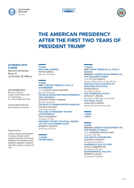 The American Presidency After the First Two Years of President Trump