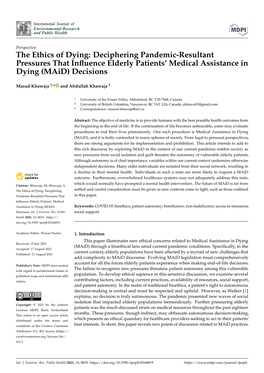 Deciphering Pandemic-Resultant Pressures That Influence Elderly