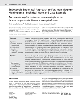 Endoscopic Endonasal Approach to Foramen Magnum Meningioma