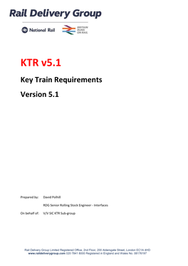 KTR V5.1 Key Train Requirements Version 5.1