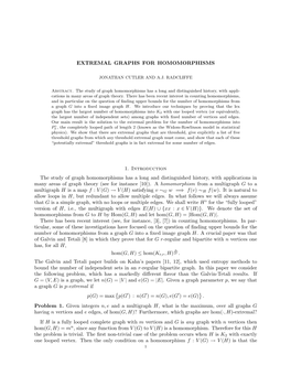 Extremal Numbers of Graph Homomorphisms