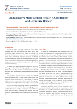 Lingual Nerve Microsurgical Repair: a Case Report and Literature Review