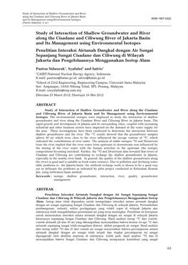 Study of Interaction of Shallow Groundwater and River Along The