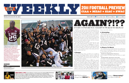 2011 FOOTBALL PREVIEW CIAA U MEAC U SIAC U SWAC