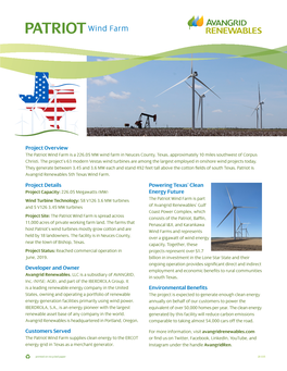 PATRIOT Wind Farm