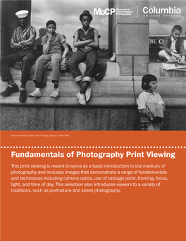 Fundamentals of Photography Print Viewing