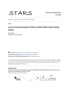 Laser Doping of Silicon Carbide