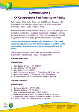 XX Campeonato Pan Americano Adulto