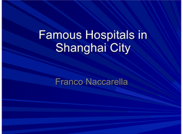 Famous Hospitals in Shanghai City