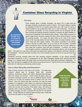 Container Glass Recycling in Virginia