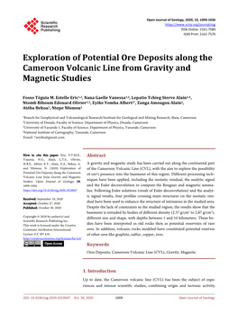 Exploration of Potential Ore Deposits Along the Cameroon Volcanic Line from Gravity and Magnetic Studies