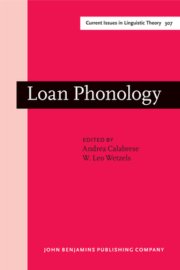 Loan Phonology