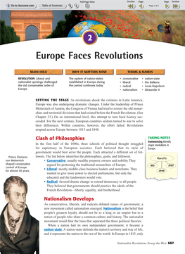 Europe Faces Revolutions