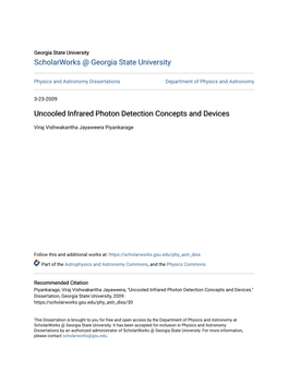 Uncooled Infrared Photon Detection Concepts and Devices