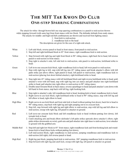 One-Step Sparring Combinations