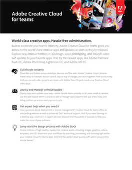 Adobe Creative Cloud for Teams