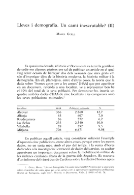 Lleves 1 Demografia. Un Camí Inescrutable? (Li)