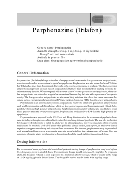 Perphenazine (Trilafon)