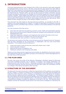 North Nottinghamshire Local Transport Plan 1980S and Early 1990S and the Subsequent Environmental Degradation