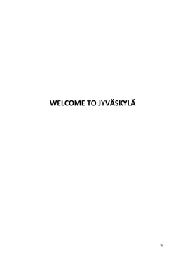 Welcome to Jyväskylä