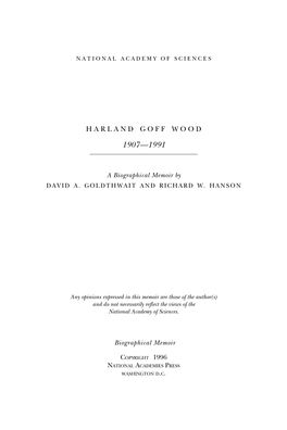 Harland Goff Wood