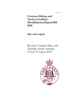 Beverly Uranium Mine and Adelaide, South Australia