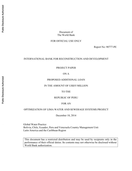 World Bank Document