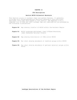 CHAPTER 14 LTA Descriptions Section M333D Bitterroot Mountains