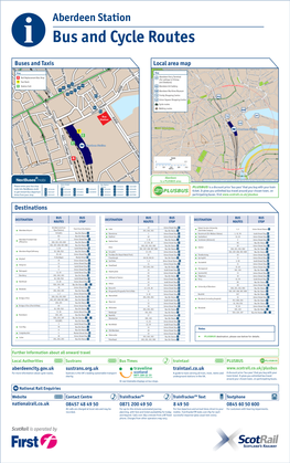 Local Area Map Buses and Taxis Destinations