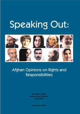 Speaking Out: Afghan Opinions on Rights And