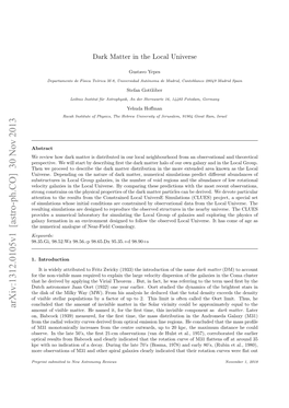 Arxiv:1312.0105V1 [Astro-Ph.CO] 30 Nov 2013 Amount of Visible Matter