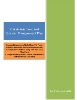 Risk Assessment and Disaster Management Plan