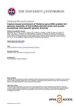 Capture-Based Enrichment of Theileria Parva DNA