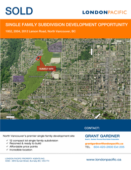 Single Family Subdivision Development Opportunity