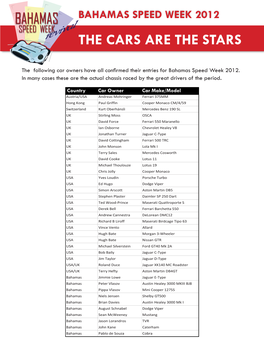 The Cars Are the Stars