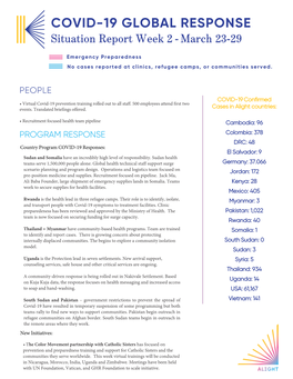 COVID-19 GLOBAL RESPONSE Situation Report Week 2 - March 23-29