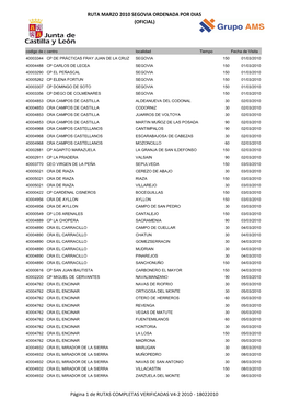 Rutas Completas Verificadas V4-2 2010 - 18022010 Ruta Marzo 2010 Segovia Ordenada Por Dias (Oficial)