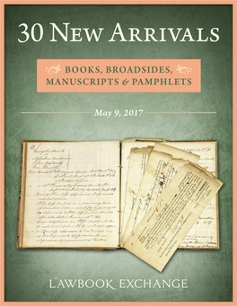 Books, Broadsides, Manuscripts & Pamphlets