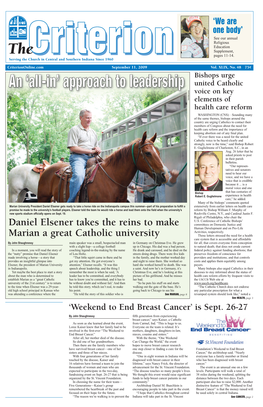 Daniel Elsener Takes the Reins to Make Marian a Great Catholic University