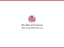 The Harvard Crimson Advertising Media Kit 2019