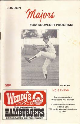 1982 London Majors Program